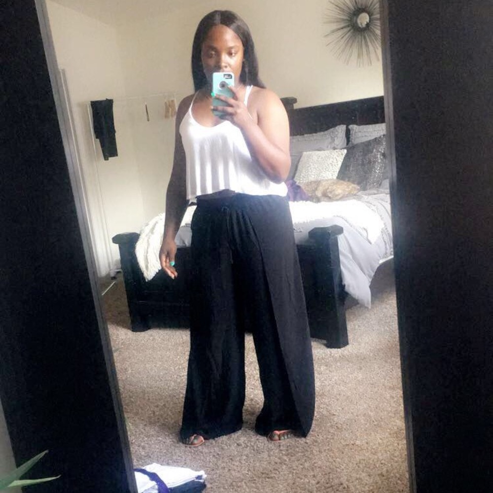Crop tank and wide leg pants